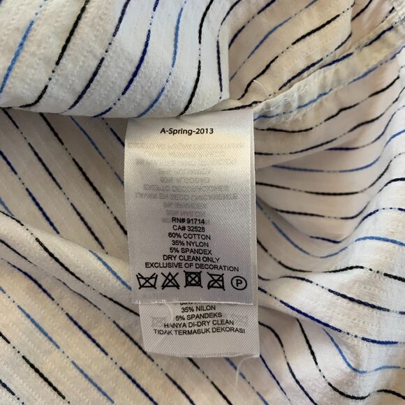 Armani Exchange Dress Shirt Men's M Striped Snap Button Up Front VTG 2013 Spring - Picture 5 of 7